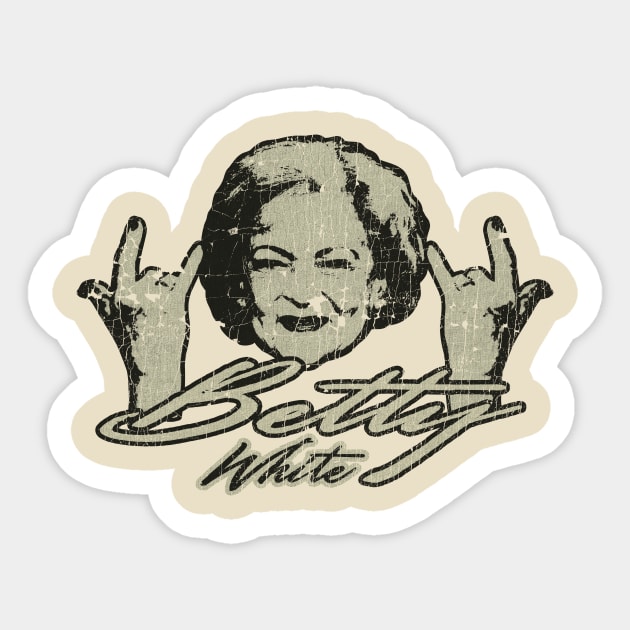 VINTAGE - BETTY WHITE ROCK Sticker by maskangkung